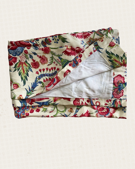 Set of Four Lined Drapery Panels