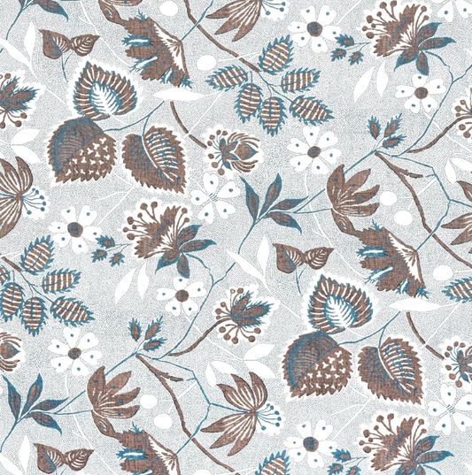 Anna French for Thibaut - Indienne Hazel in Brown and Slate