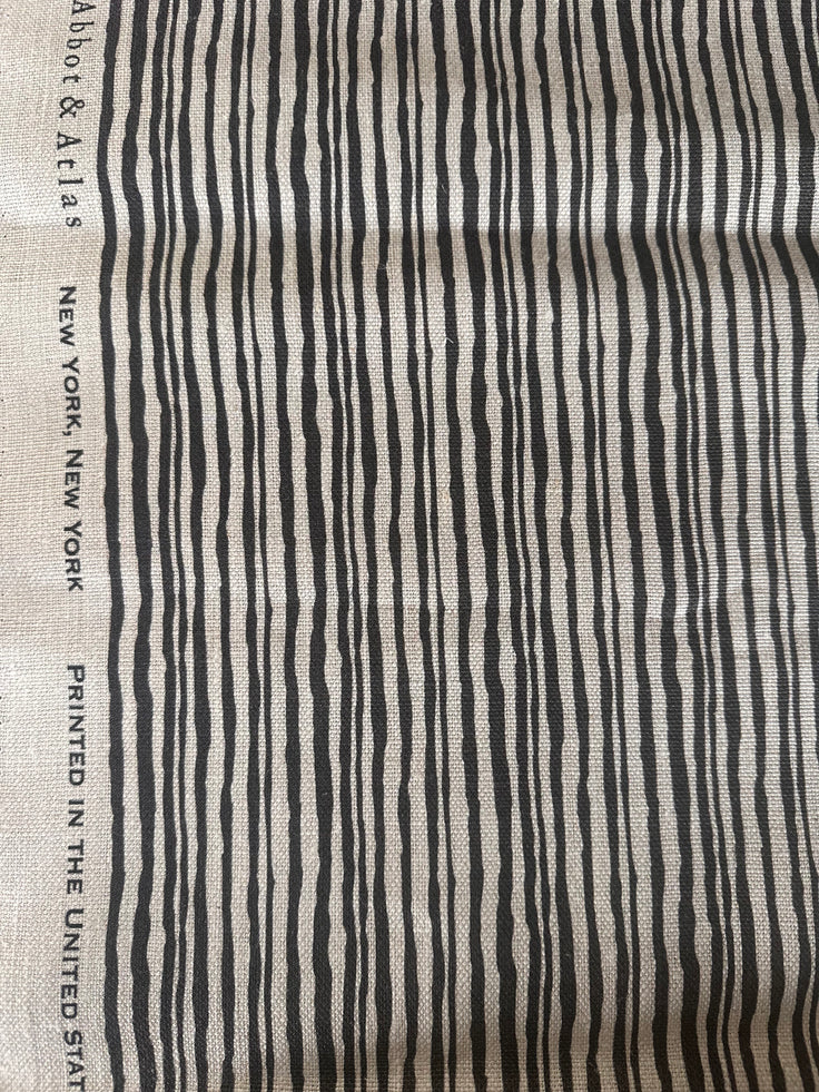 Abbott & Atlas · Brush Stripe · Stone · 1.5 yd