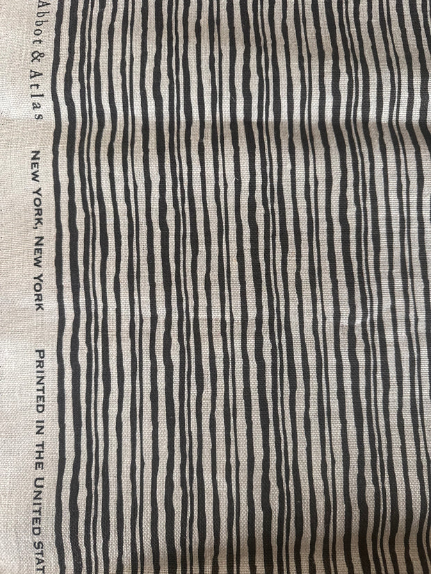 Abbott & Atlas · Brush Stripe · Stone · 1.5 yd