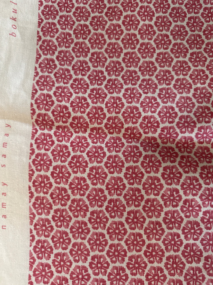 Namay Samay Bokul in Raspberry fabric
