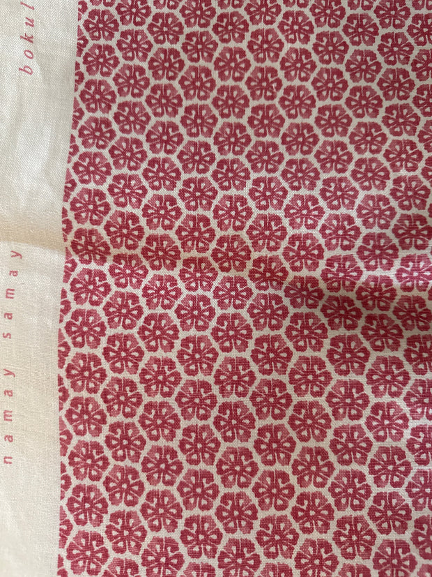 Namay Samay Bokul in Raspberry fabric