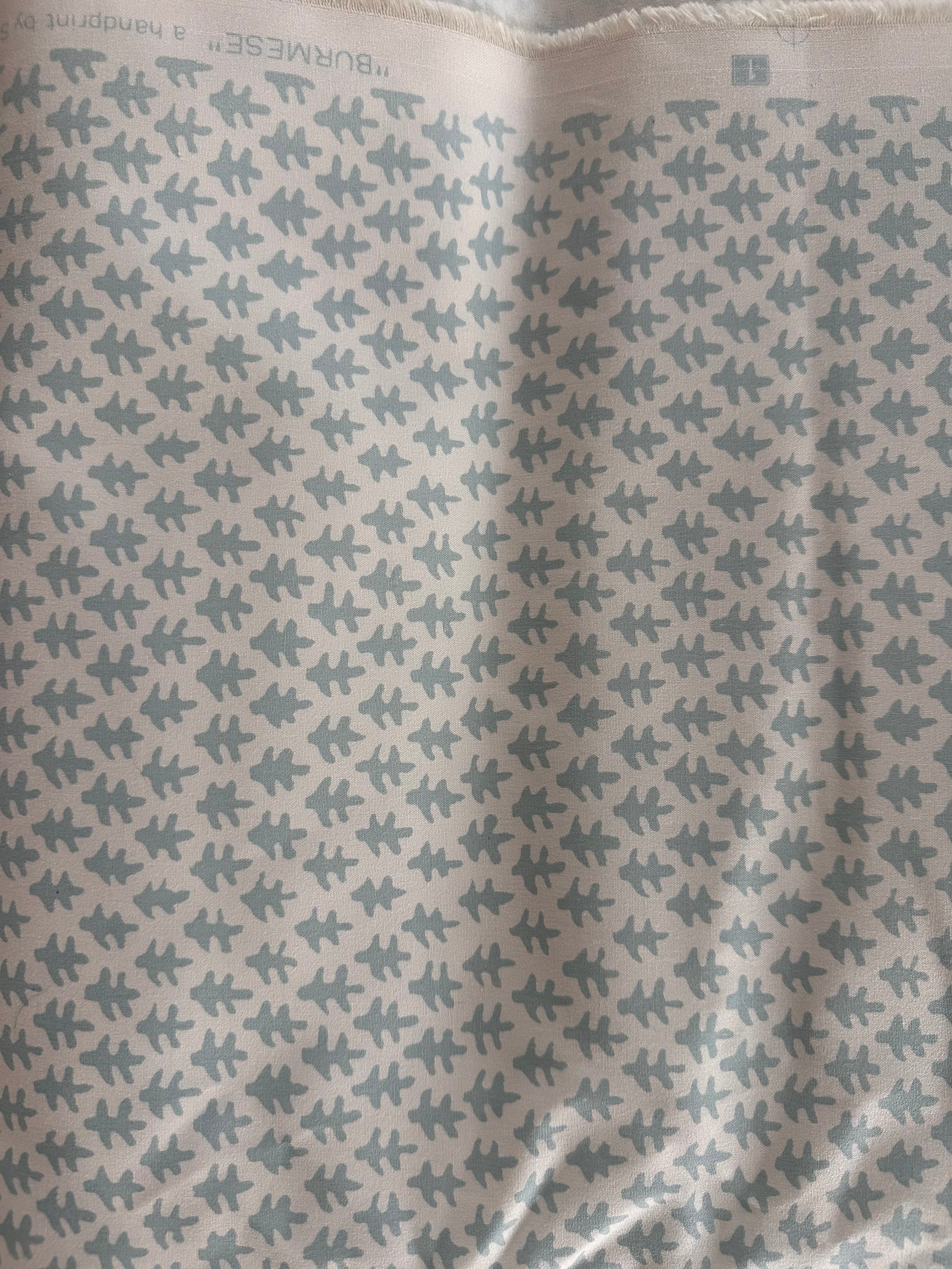 Sister Parish · Burmese Handprinted · Seafoam · 4.5 yd