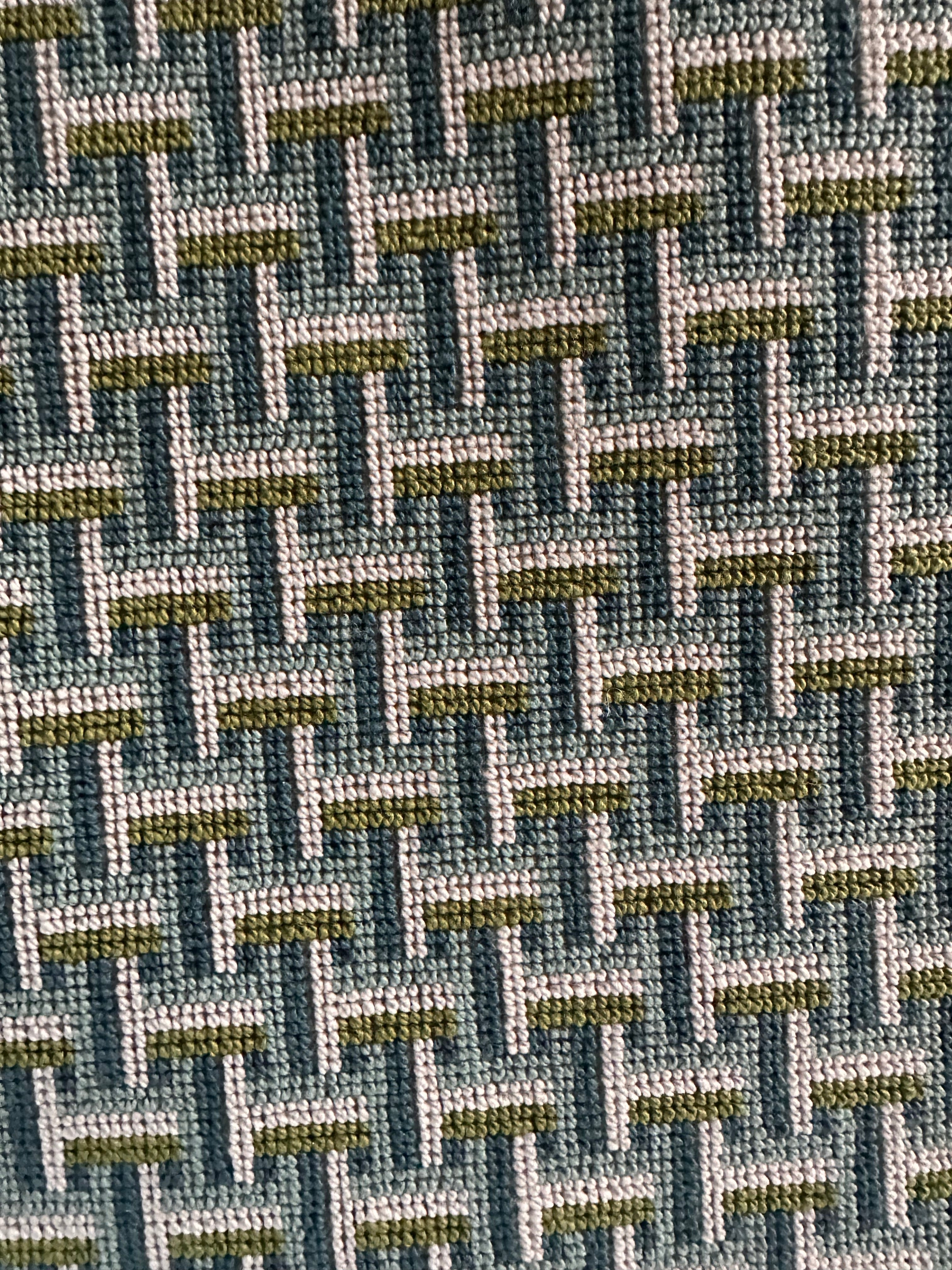Schumacher Saxon Epingle  Peacock Fabric 1.5 yards