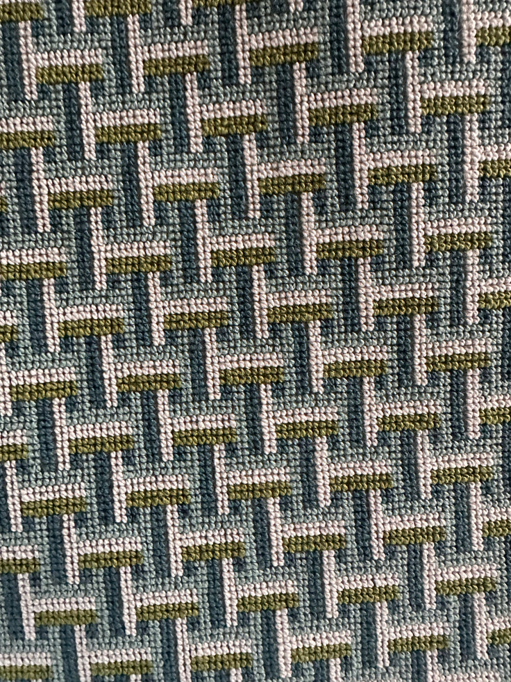 Schumacher Saxon Epingle  Peacock Fabric 1.5 yards