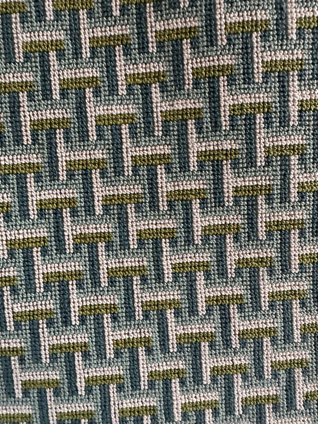 Schumacher Saxon Epingle  Peacock Fabric 1.5 yards