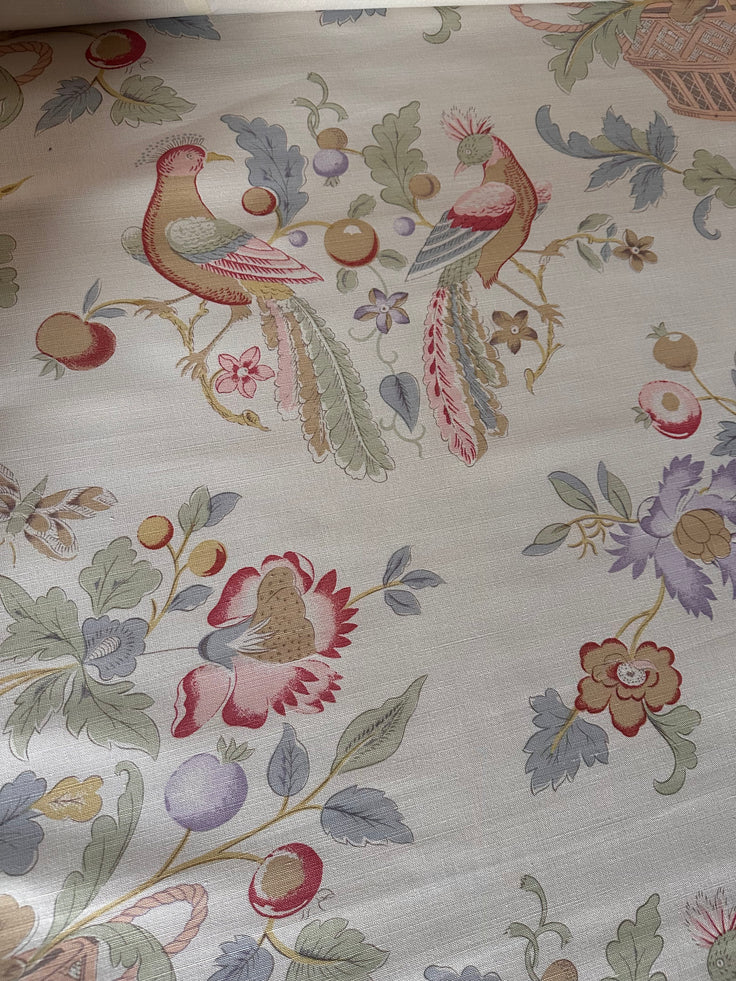 Bennison Bird & Basket 1 yard + few inches