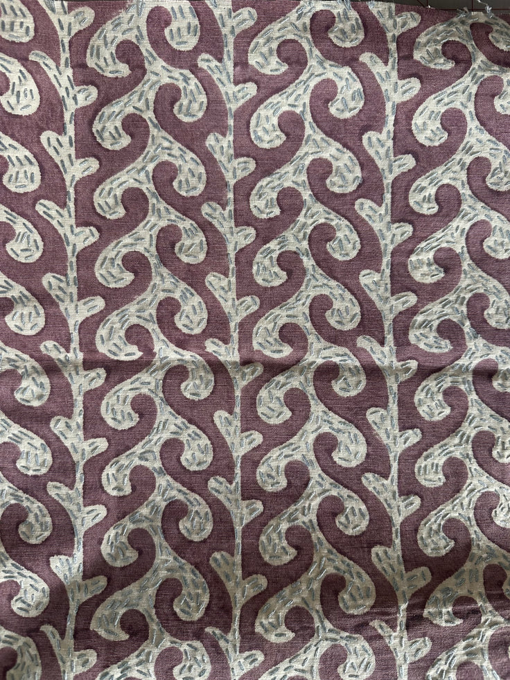 Seema Krish Breach Candy 1.5 Yard Piece | Hand block printed + hand embroidered