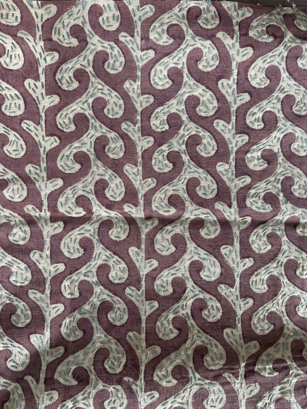 Seema Krish Breach Candy 1.5 Yard Piece | Hand block printed + hand embroidered