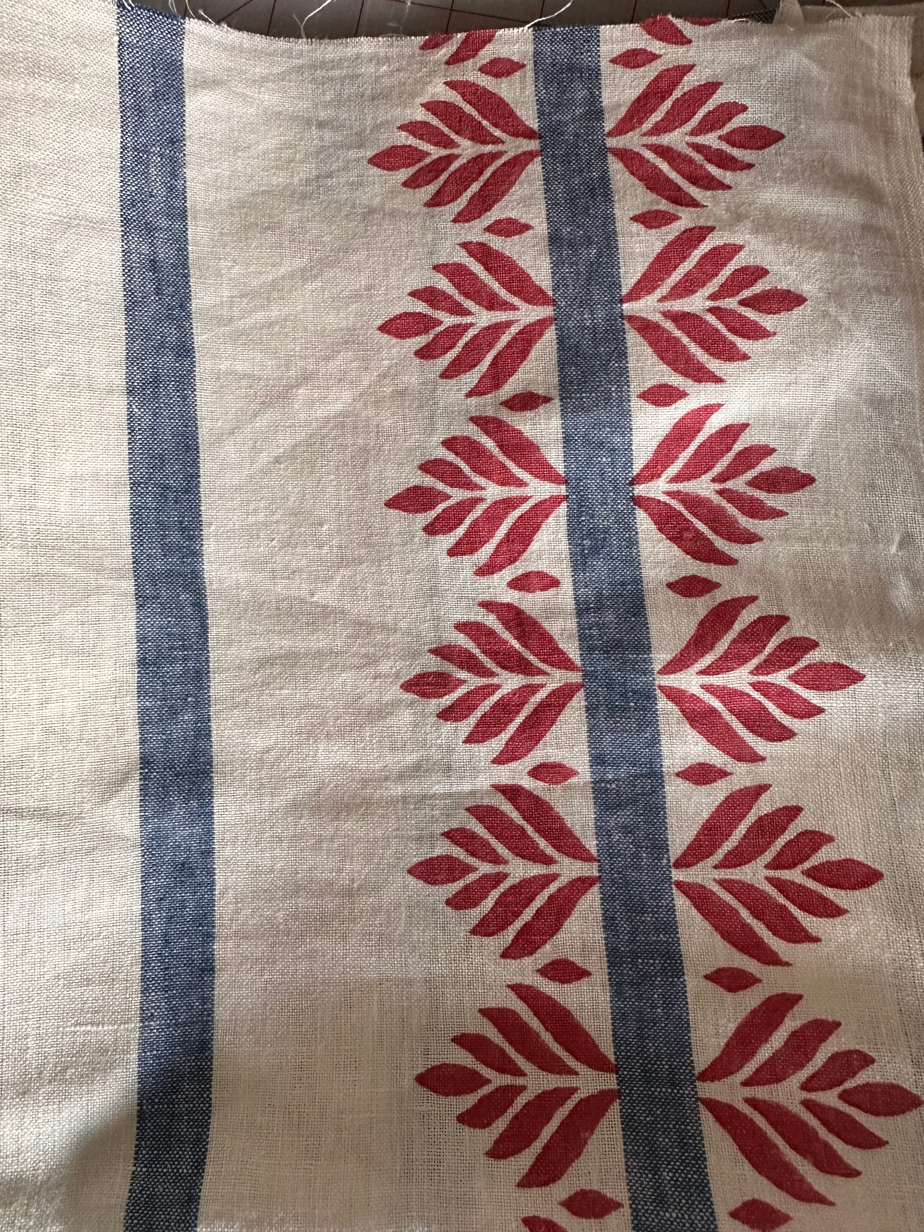 Anna French Fern Stripe 2/3 yard Piece
