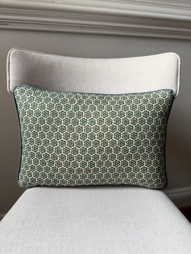 12"x17" Pillow Case in Namay Samay Bokul front, Solid back