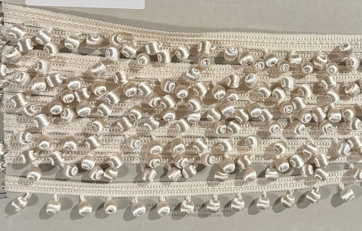 Samuel & Sons Beaded Fringe - Aurelia in Ivory
