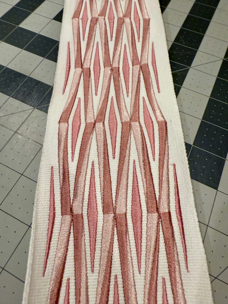 Pink Embroidered Trim (2.3 yards)