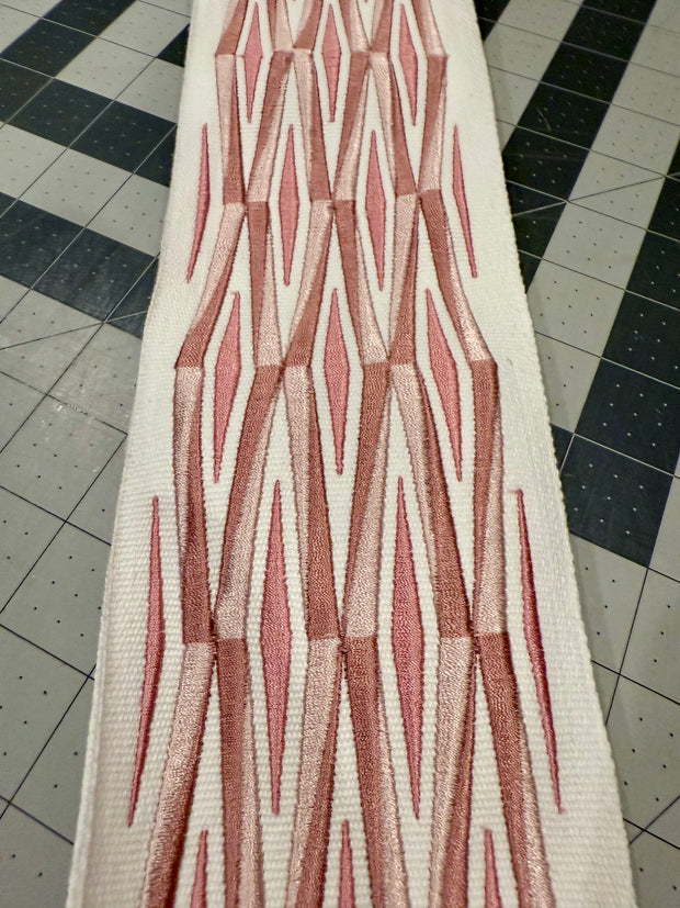 Pink Embroidered Trim (2.3 yards)