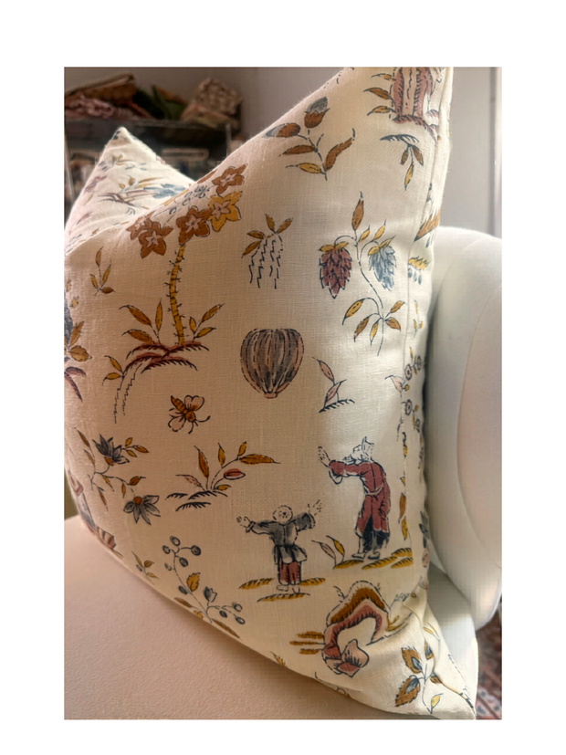 Namay Samay Passe Temps-Heather, Pillow Cover 18x18"