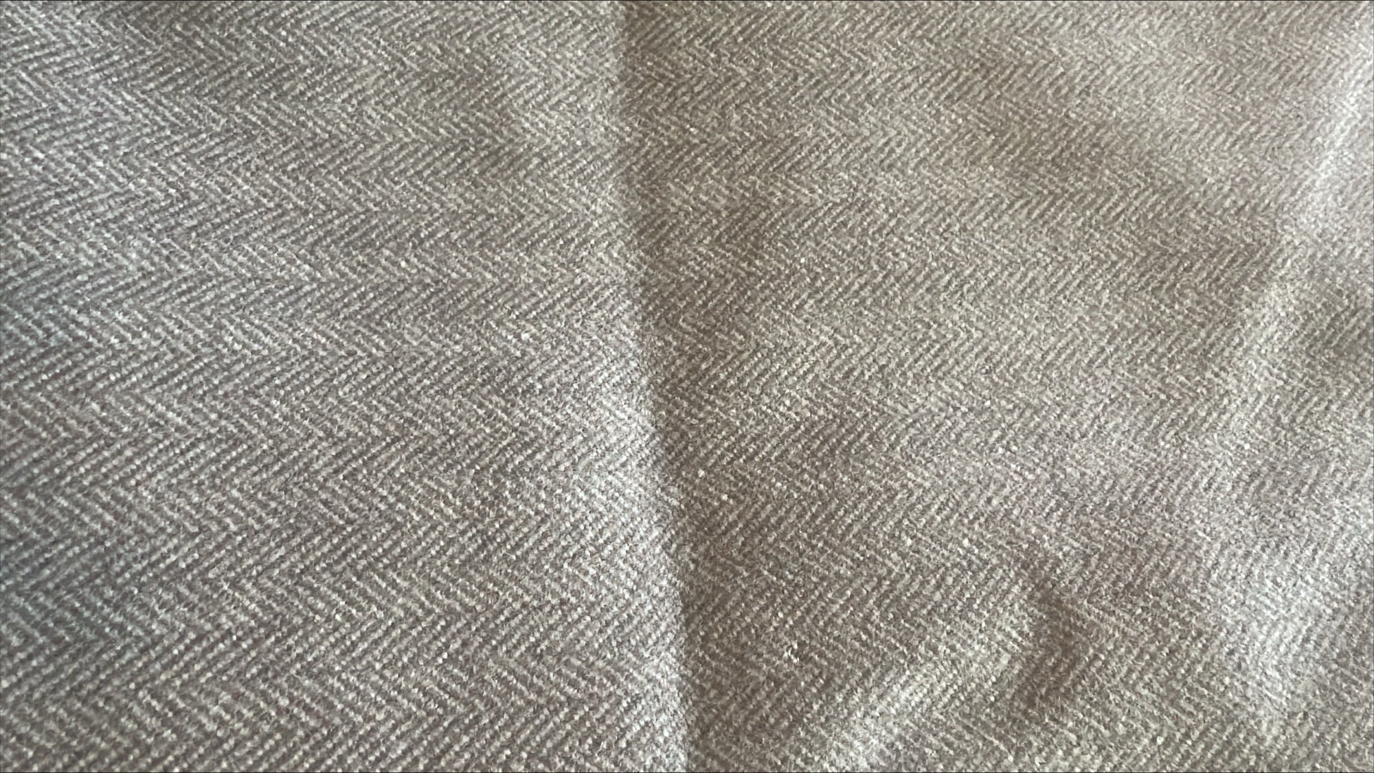 1 Yard Wool Herringbone in Lilac/Grey