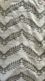 Cowtan & Tout Ivory and Blue Wreath Embroidered Linen