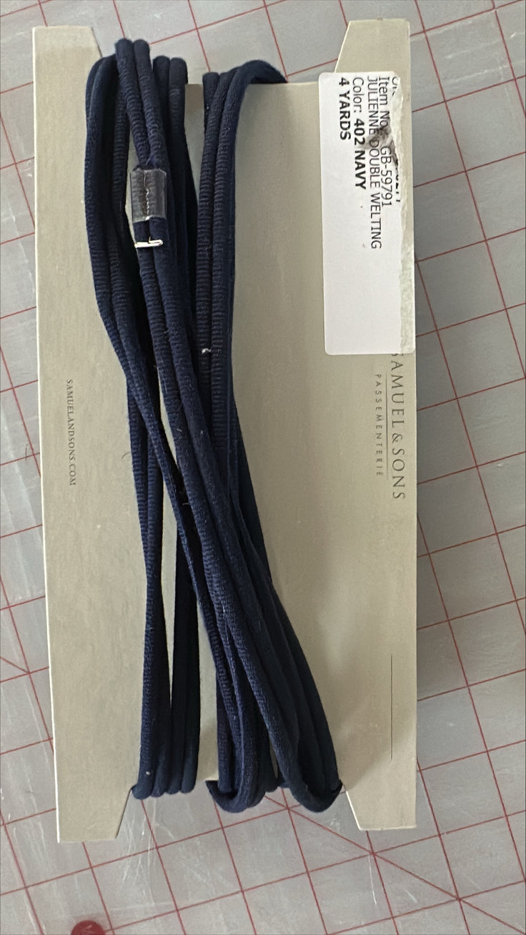 Samuel & Sons Double Welt in Navy (4 Yards)