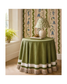 30" Round Table Skirt with Fringe Trim